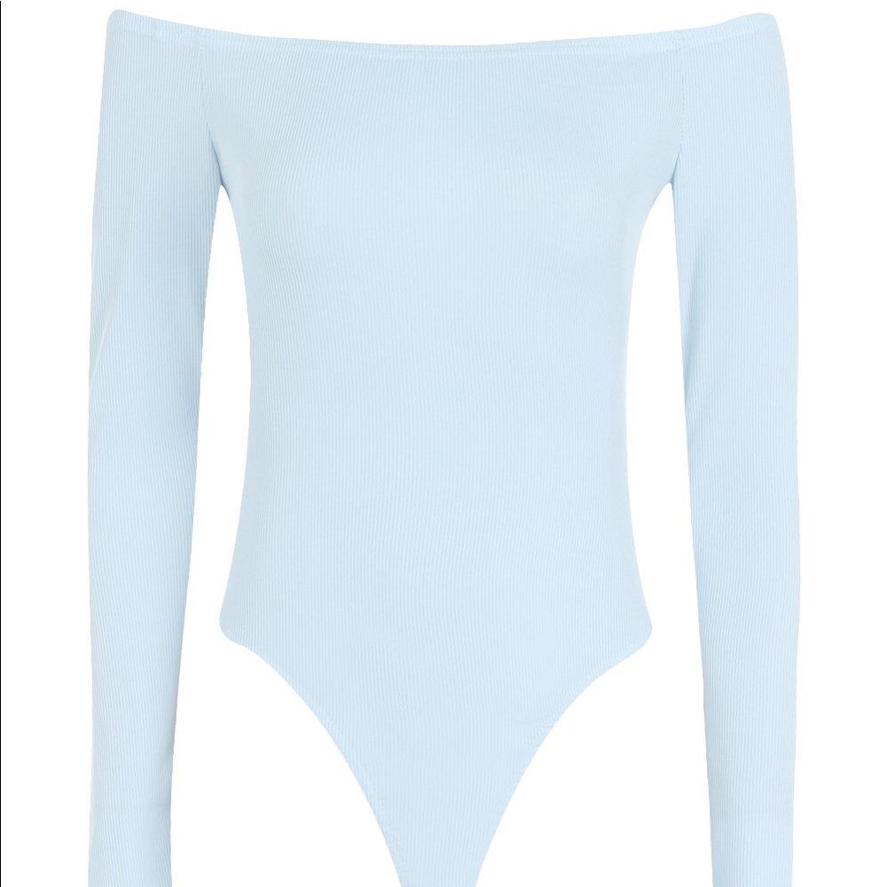 Boohoo Ribbed Bodysuit Long Sleeve